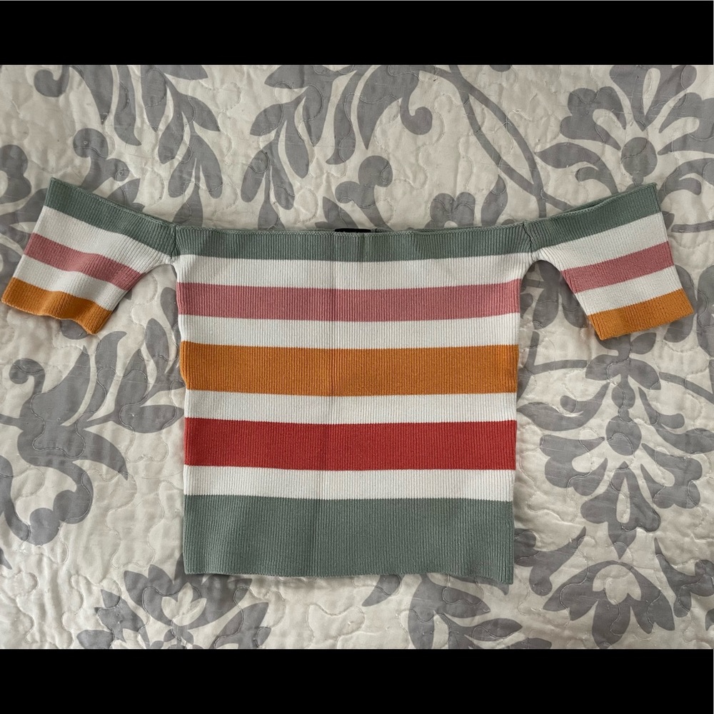 Forever 21 Striped Crop Top